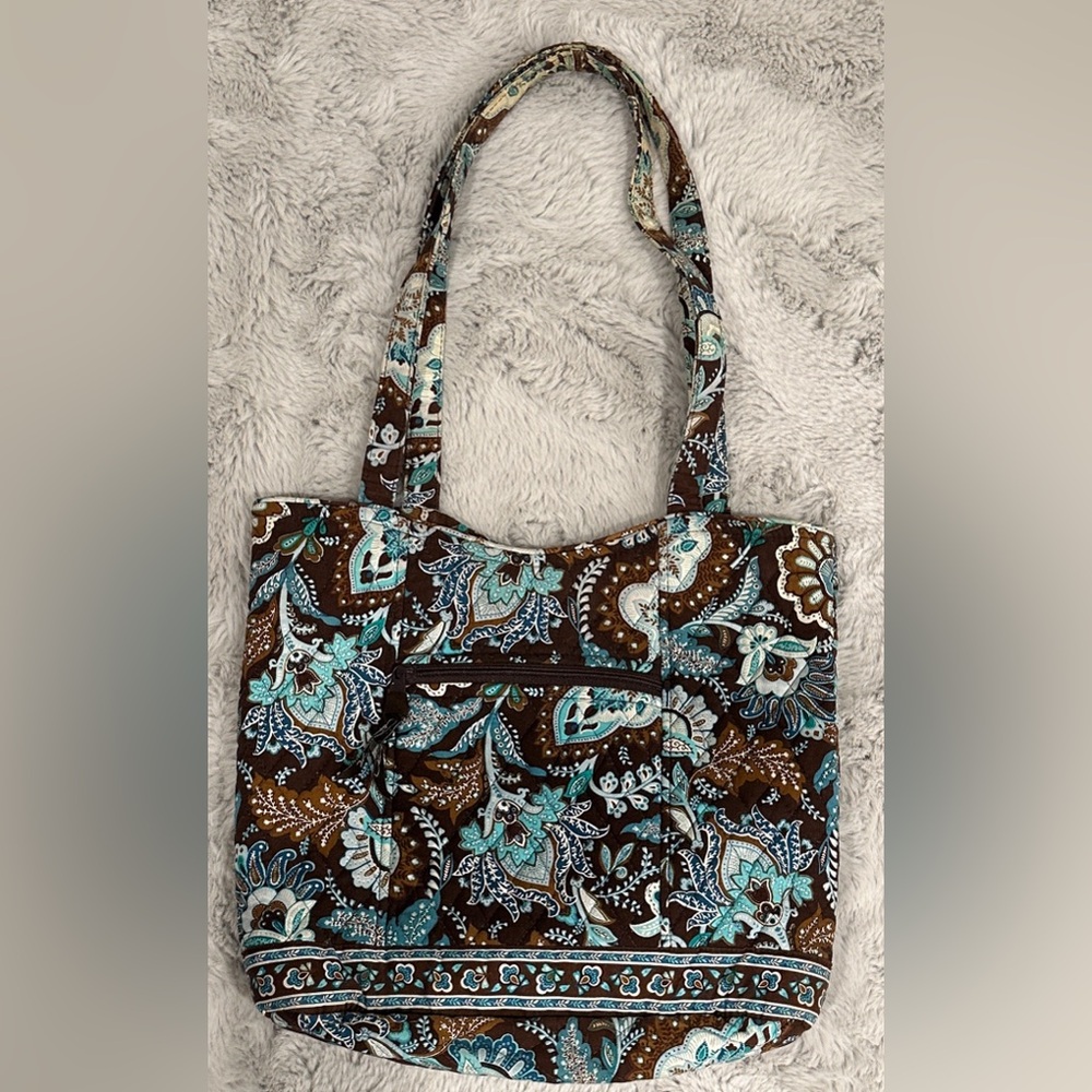 Vera Bradley Java Blue Tote Retired - Picture 10 of 10